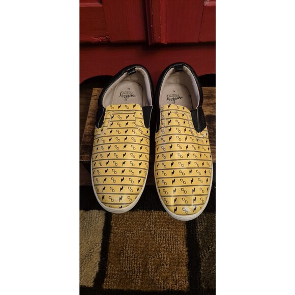 Monkey Feet M 9.5 W 10 Euro 42 Harry Potter Yellow Black Slip On Tennis Shoes - Picture 4 of 6